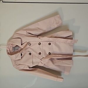 Tahari Girls Jacket Size 4T Light Pink Trench Jacket - Like New